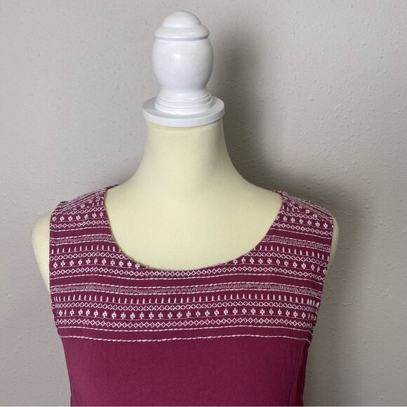 Ariat Too Busy Tunic Top In Rose 100% Rayon Embroidered Women's Size Medium - Picture 8 of 15